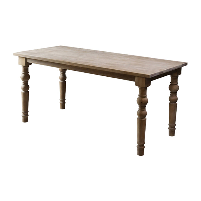 Mesa de comedor rectangular de mediados de siglo, muebles de madera maciza de pino para el hogar
