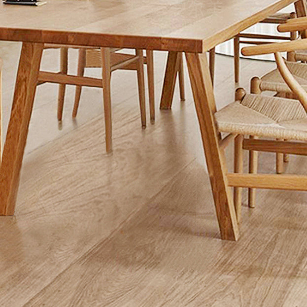 Rectangle Solid Wood Dining Table Modern Natural Tripod Base Dining Table