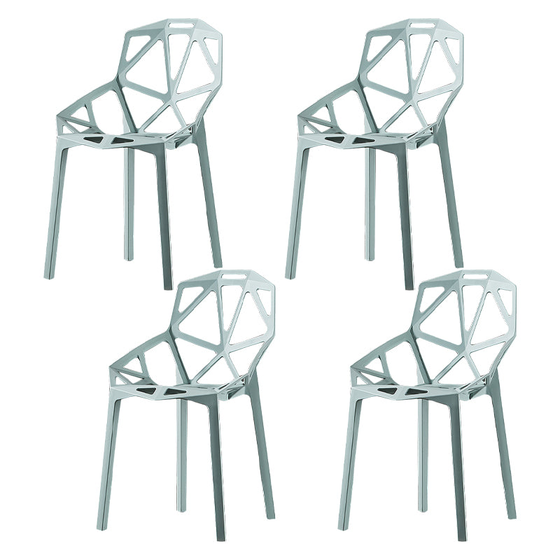 Sedie moderne sedie da pranzo con gambe di plastica per cucina