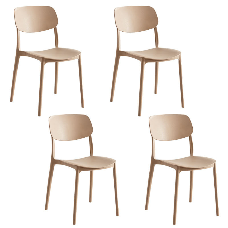 Silla apilable moderna que cena las sillas sin brazos con las piernas plásticas para la cocina