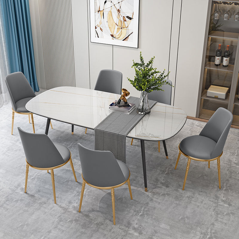 Silla lateral escandinava de piel sintética para el hogar, silla con respaldo sólido sin brazos
