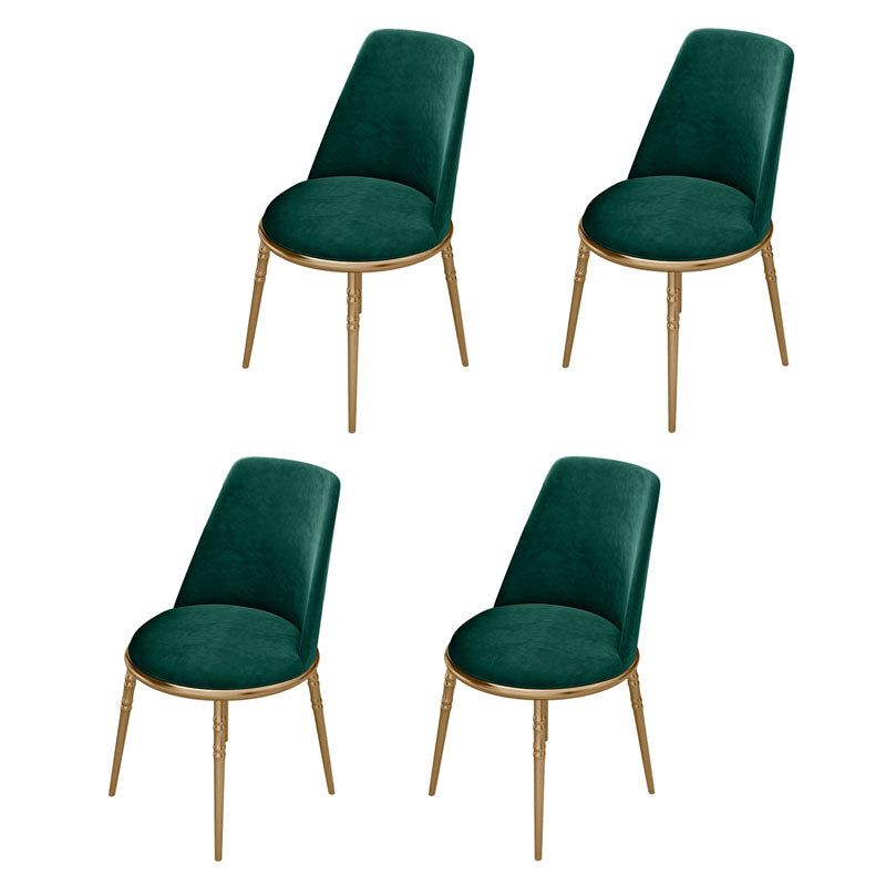 Silla lateral escandinava de piel sintética para el hogar, silla con respaldo sólido sin brazos