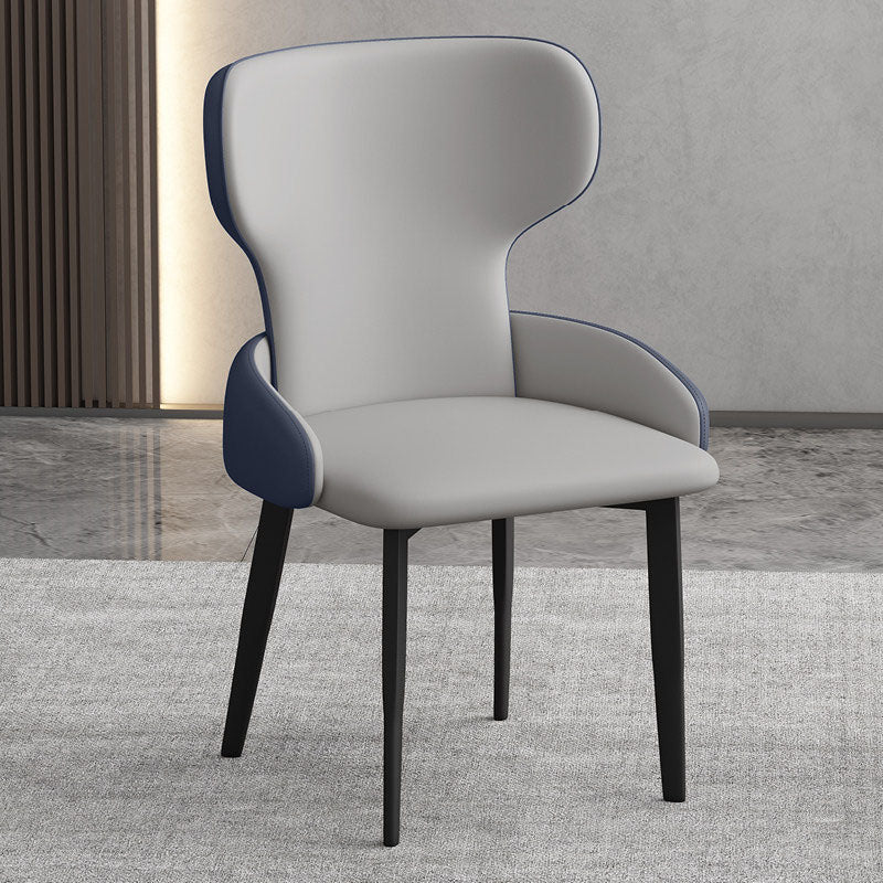 Sedie da pranzo in stile moderno sedie a bracciole con gambe in metallo per cucina