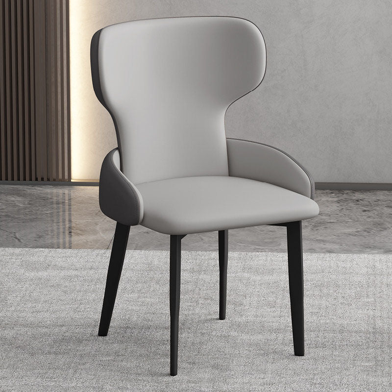 Sedie da pranzo in stile moderno sedie a bracciole con gambe in metallo per cucina