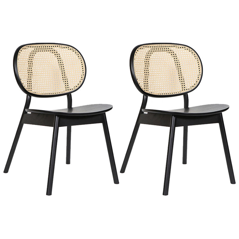 Silla de comedor de madera tradicional, silla lateral trasera King Louis