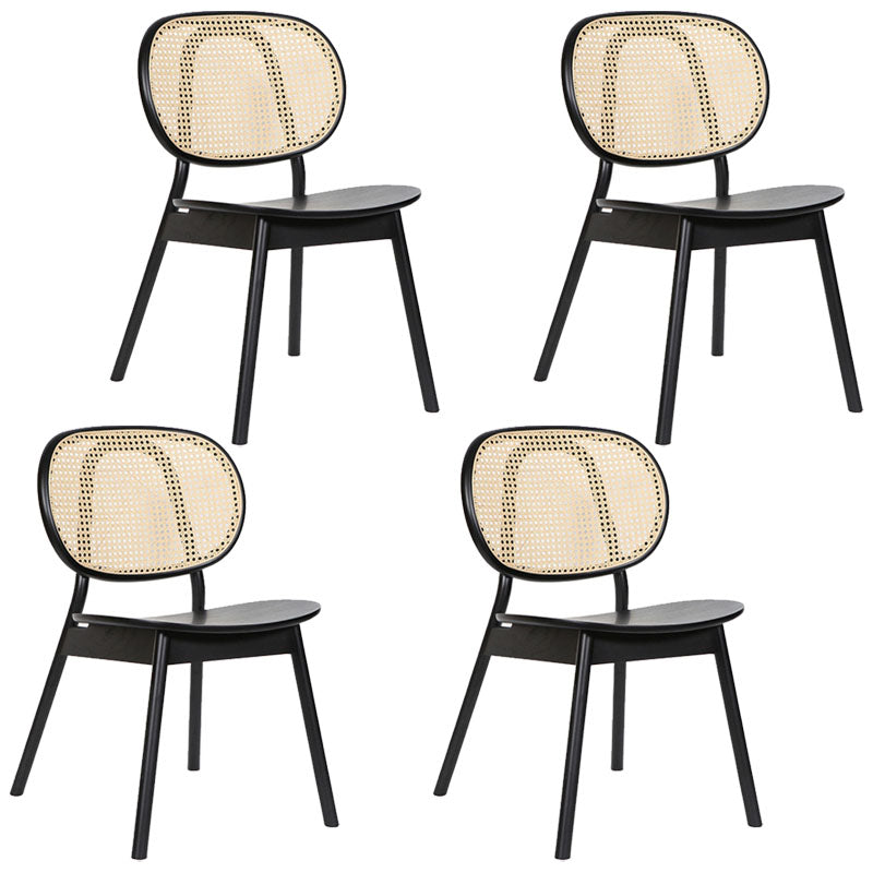 Silla de comedor de madera tradicional, silla lateral trasera King Louis