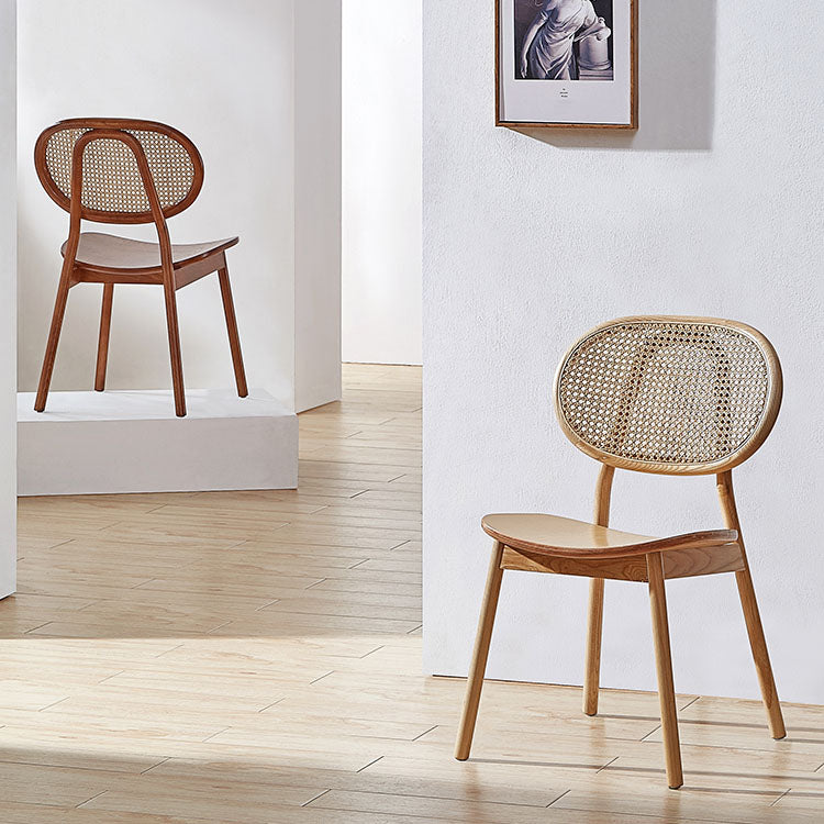 Silla de comedor de madera tradicional, silla lateral trasera King Louis