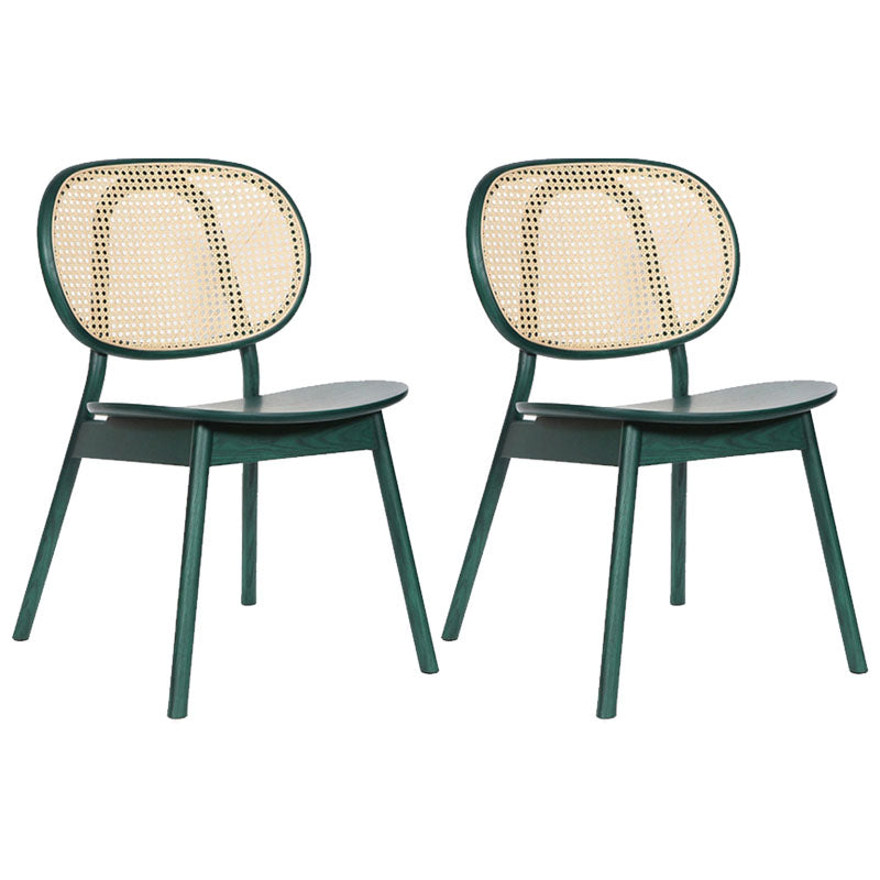Silla de comedor de madera tradicional, silla lateral trasera King Louis