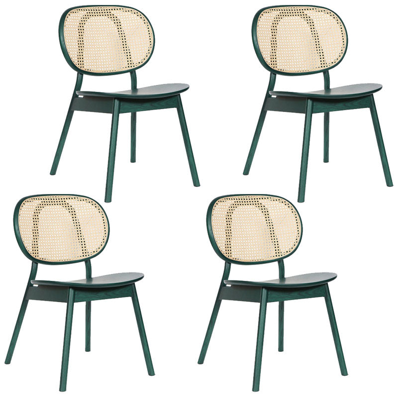Silla de comedor de madera tradicional, silla lateral trasera King Louis