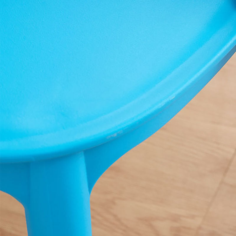 Silla apilable de estilo moderno, silla con respaldo abierto sin brazos y patas de plástico para cocina