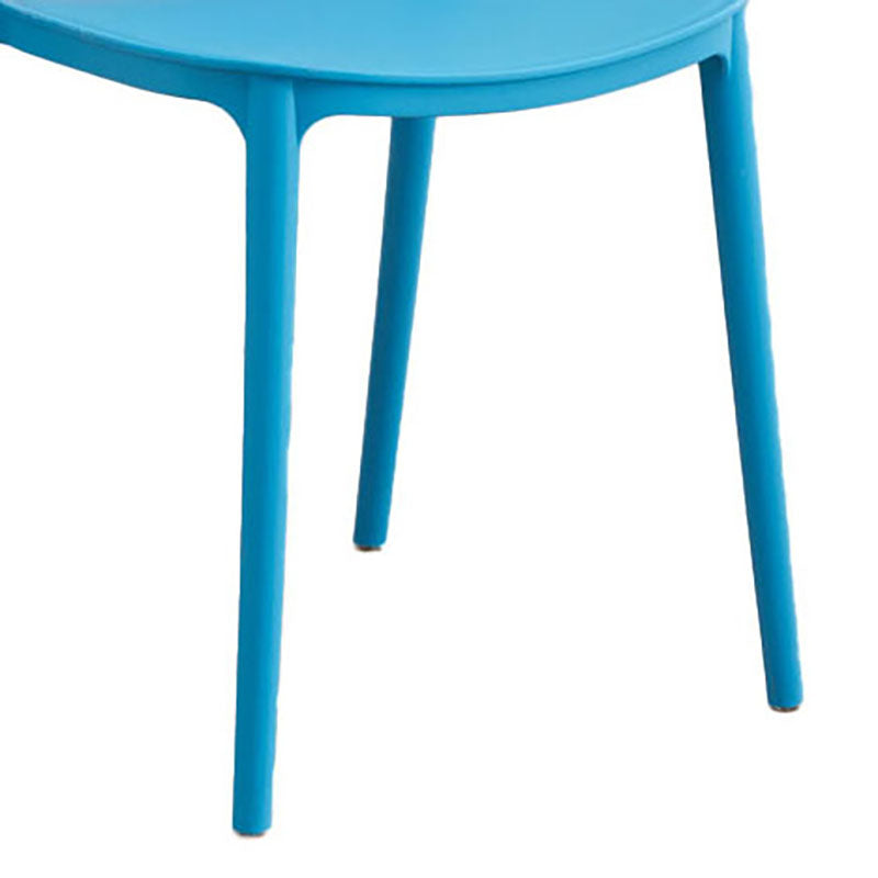 Silla apilable de estilo moderno, silla con respaldo abierto sin brazos y patas de plástico para cocina