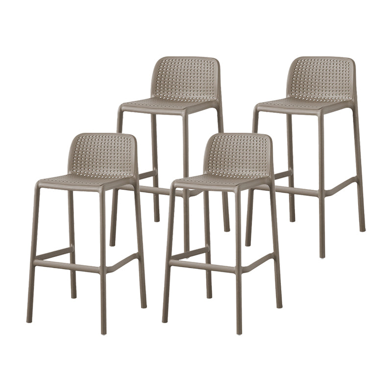 Armón de la barra del comedor de plástico escandinavo taburete de barra baja para la cocina