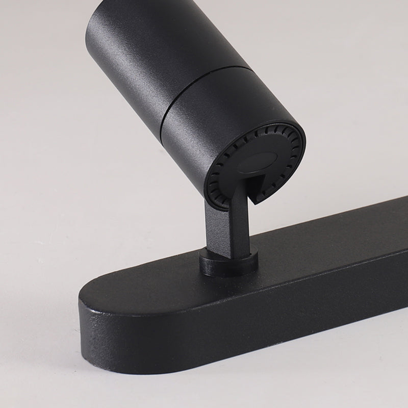 Lampe de plafond de rail de forme cylindrique en aluminium moderne 3 lumières monture à chasse d'eau pour le salon