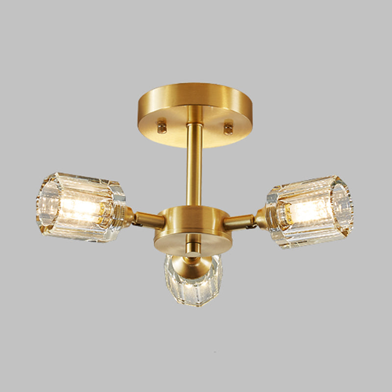 Colonial Style Geometry Ceiling Fixtures Metal Ceiling Flush Mount in Bronze