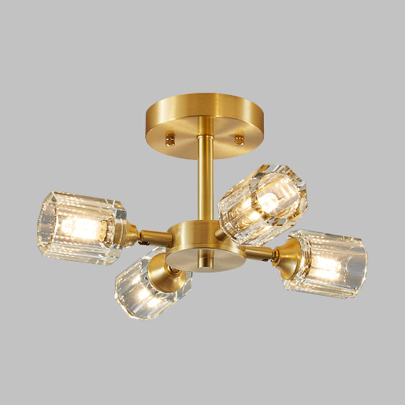 Colonial Style Geometry Ceiling Fixtures Metal Ceiling Flush Mount in Bronze
