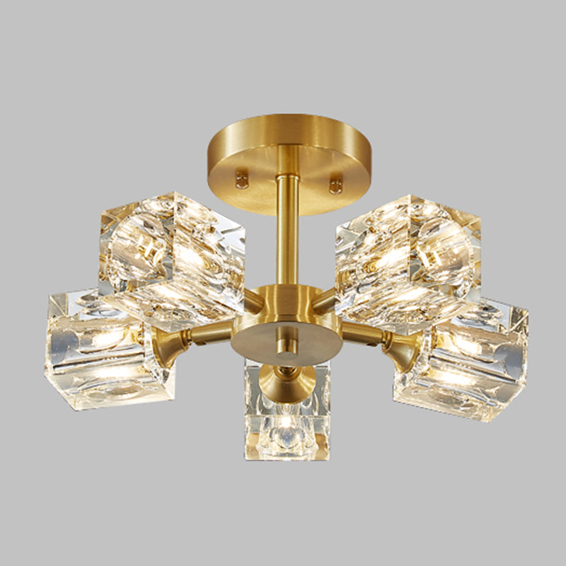 Colonial Style Geometry Ceiling Fixtures Metal Ceiling Flush Mount in Bronze