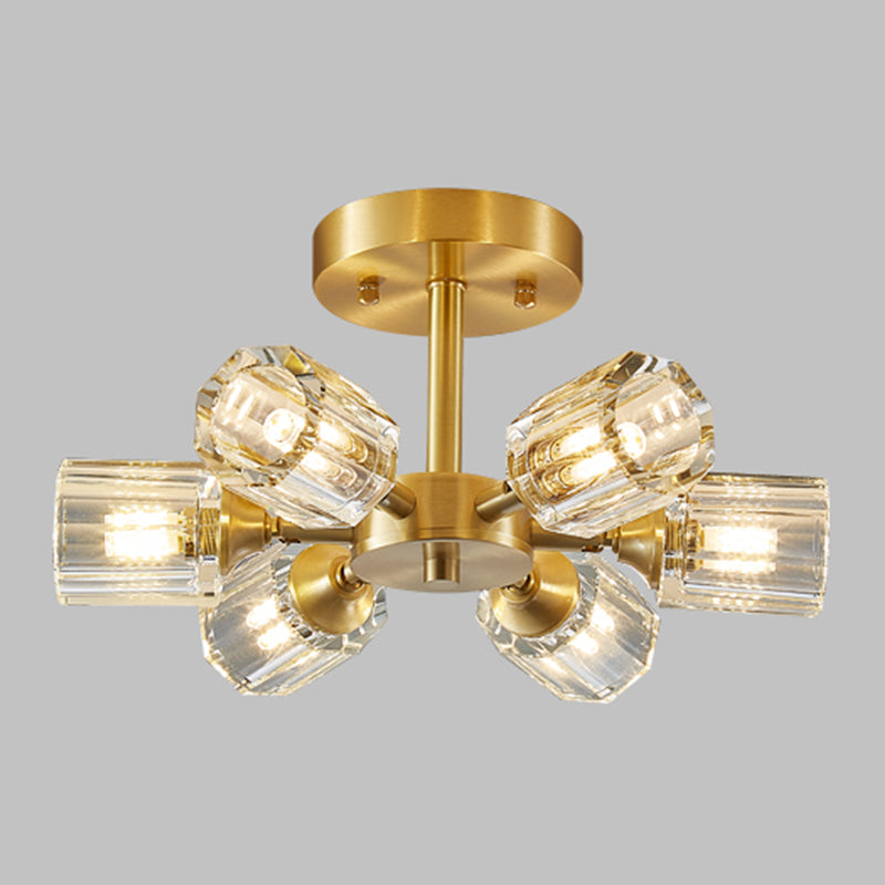 Colonial Style Geometry Ceiling Fixtures Metal Ceiling Flush Mount in Bronze