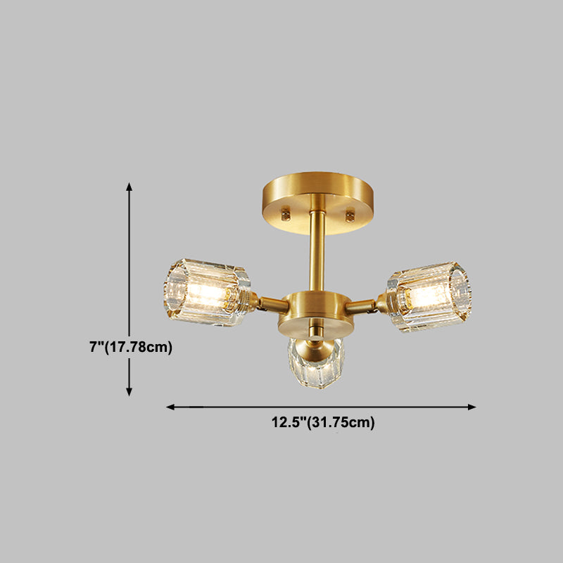Colonial Style Geometry Ceiling Fixtures Metal Ceiling Flush Mount in Bronze