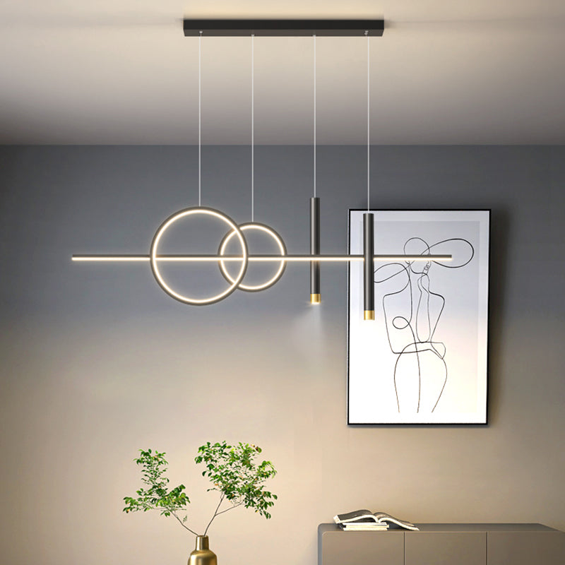 Lámparas de lámparas de geometría de geometría moderna de lámparas LED LED de 5 cabezas