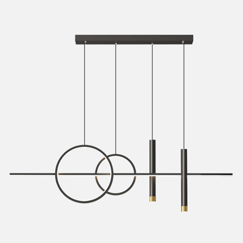 Lámparas de lámparas de geometría de geometría moderna de lámparas LED LED de 5 cabezas