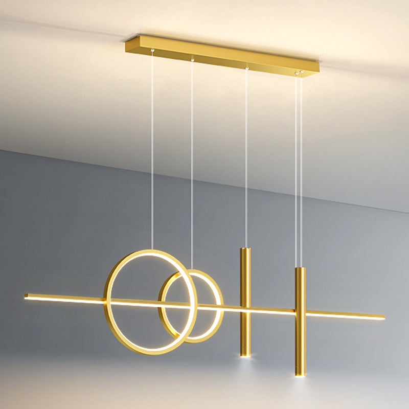 Lámparas de lámparas de geometría de geometría moderna de lámparas LED LED de 5 cabezas