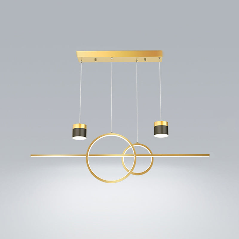 Modern Metal Island Light Geométrica 5 luces LED Island Colgante para comedor