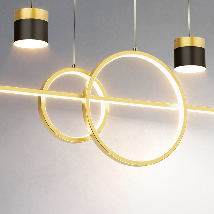 Modern Metal Island Light Geométrica 5 luces LED Island Colgante para comedor