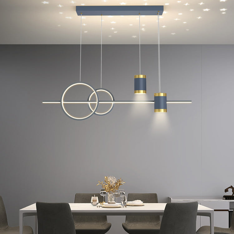 Modern Metal Island Light Geométrico Multi Light LED PRIGHT para dormitorio