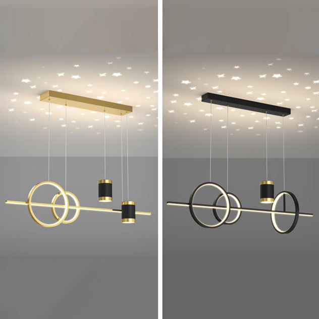 Modern Metal Island Light Geométrico Multi Light LED PRIGHT para dormitorio