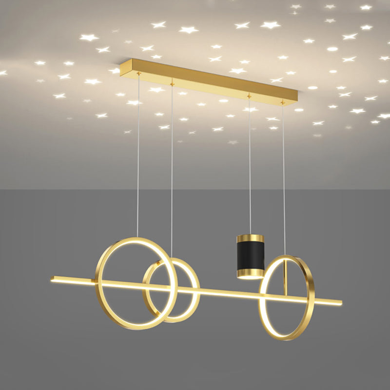 Modern Metal Island Light Geométrico Multi Light LED PRIGHT para dormitorio