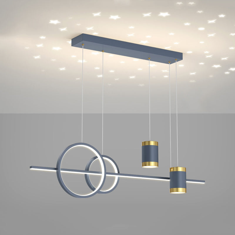 Modern Metal Island Light Geométrico Multi Light LED PRIGHT para dormitorio