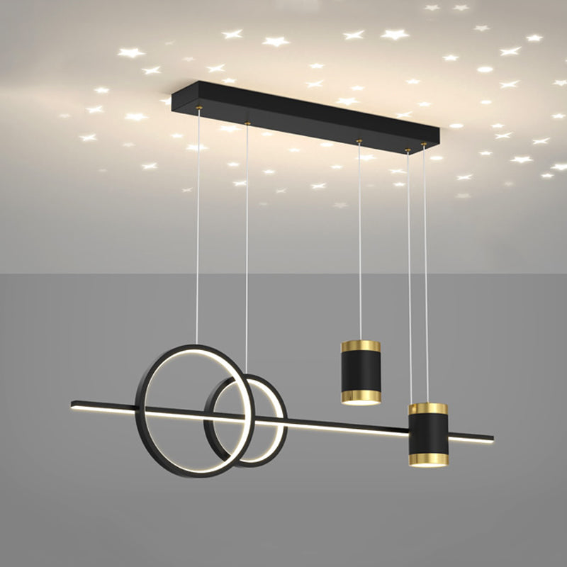 Modern Metal Island Light Geométrico Multi Light LED PRIGHT para dormitorio