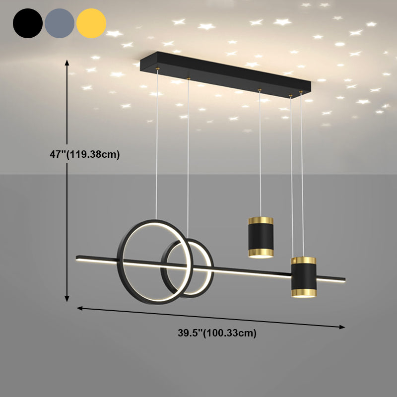 Modern Metal Island Light Geométrico Multi Light LED PRIGHT para dormitorio