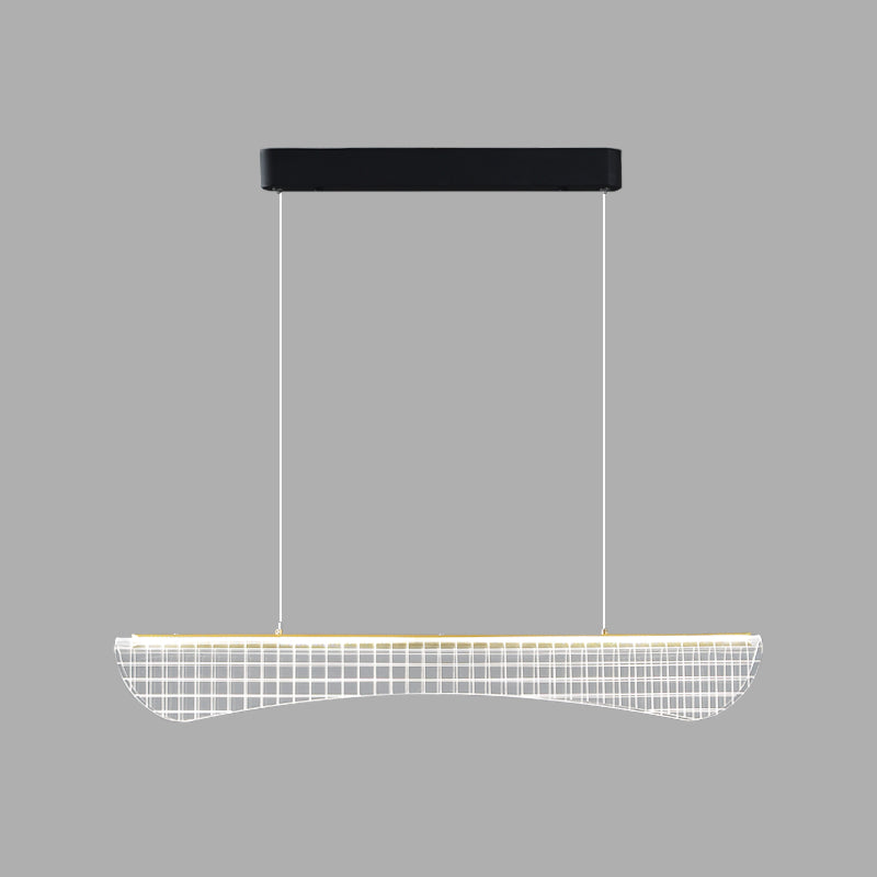 Estilo moderno Metal Island Light Geométrico 1 Pense de la isla ligera para sala de estar