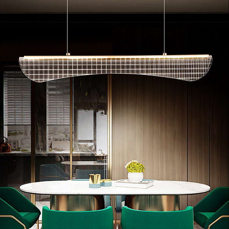 Estilo moderno Metal Island Light Geométrico 1 Pense de la isla ligera para sala de estar