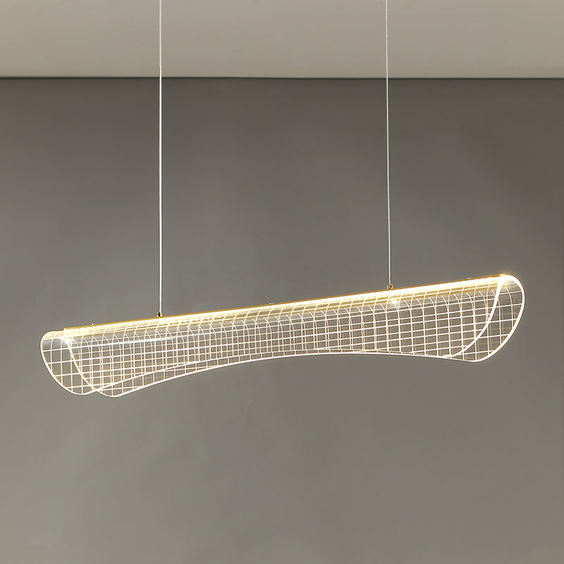 Estilo moderno Metal Island Light Geométrico 1 Pense de la isla ligera para sala de estar