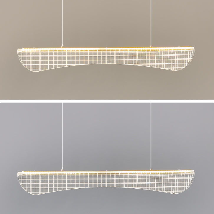 Estilo moderno Metal Island Light Geométrico 1 Pense de la isla ligera para sala de estar