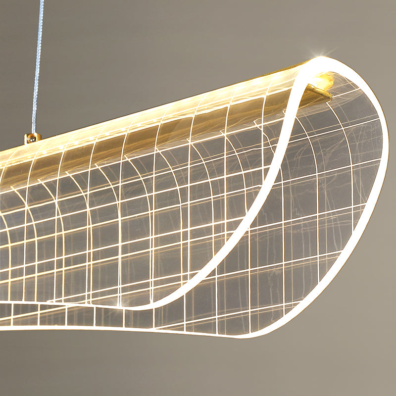 Estilo moderno Metal Island Light Geométrico 1 Pense de la isla ligera para sala de estar