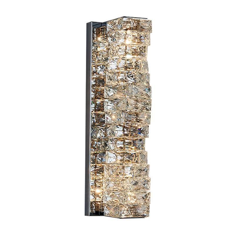 Luz de pared de la pared de cristal posmoderna apliques de pared led geométrica para sala de estar