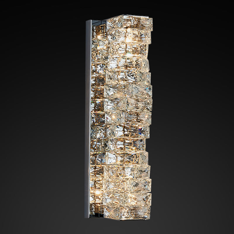 Luz de pared de la pared de cristal posmoderna apliques de pared led geométrica para sala de estar