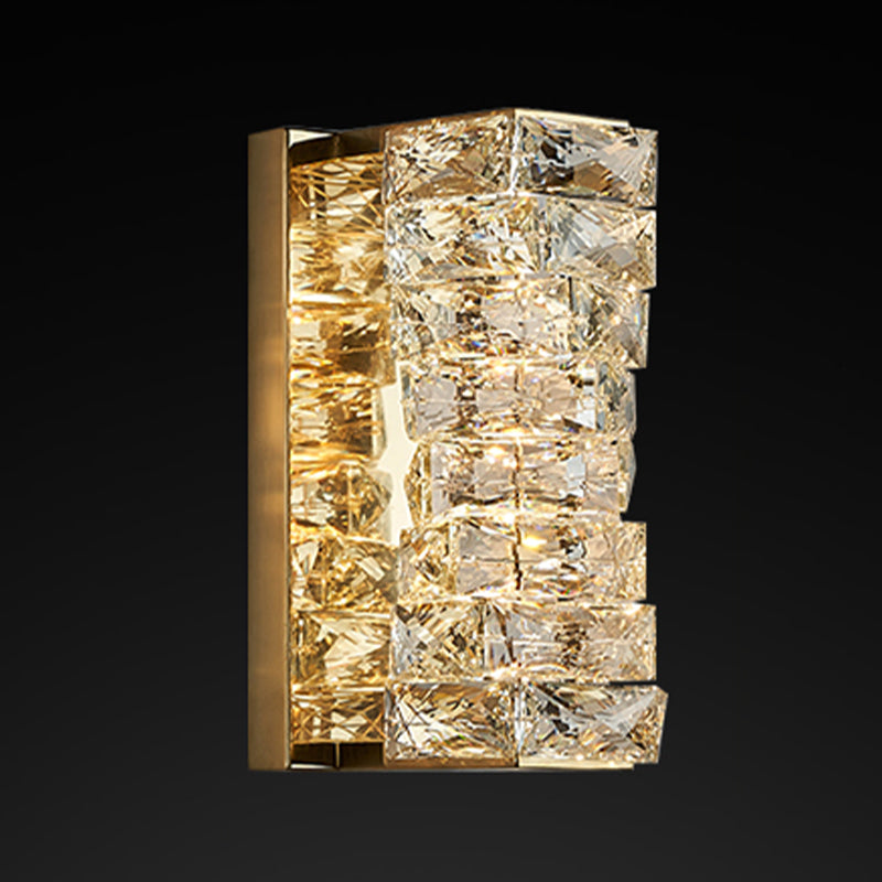 Postmodern Crystal Wall Light Geometric LED Wall Sconce for Living Room