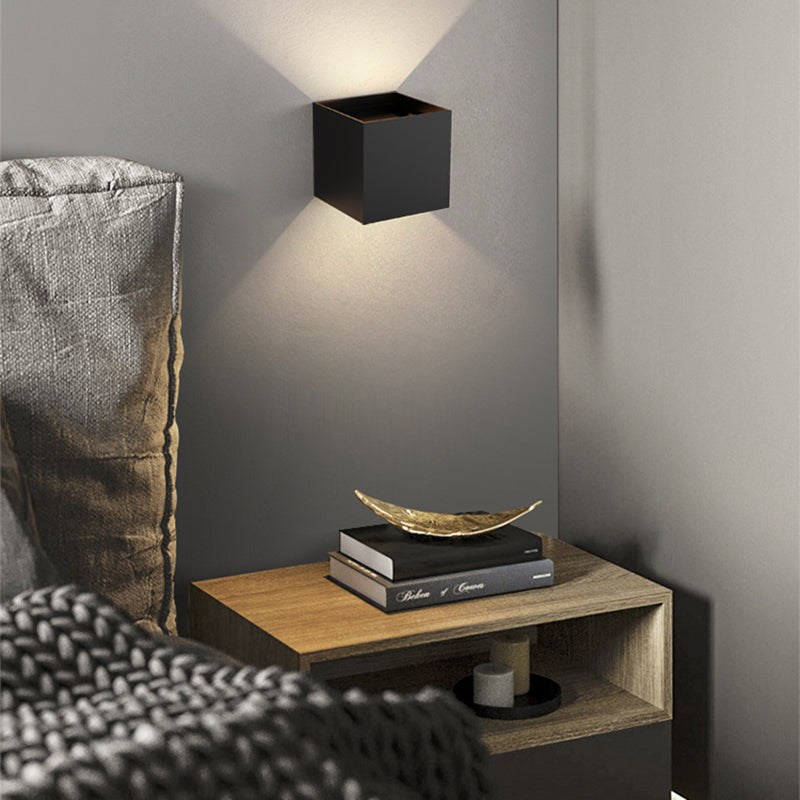 Modern Style Metal Wall Light Geometric Shape LED Wall Washer for Outdoors