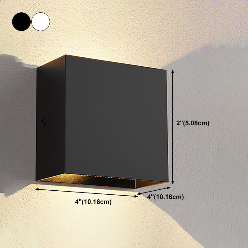 Modern Style Metal Wall Light Geometric Shape LED Wall Washer for Outdoors