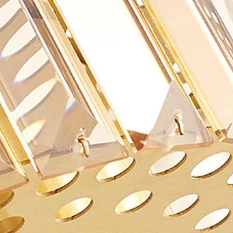 2 Light Unique Wall Sconce Postmodern Style Crystal Wall Lighting for Bedroom