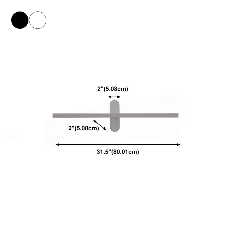 Modern Metal Wall Light Straight Rotatable 1 Light Wall Sconce for Bedroom