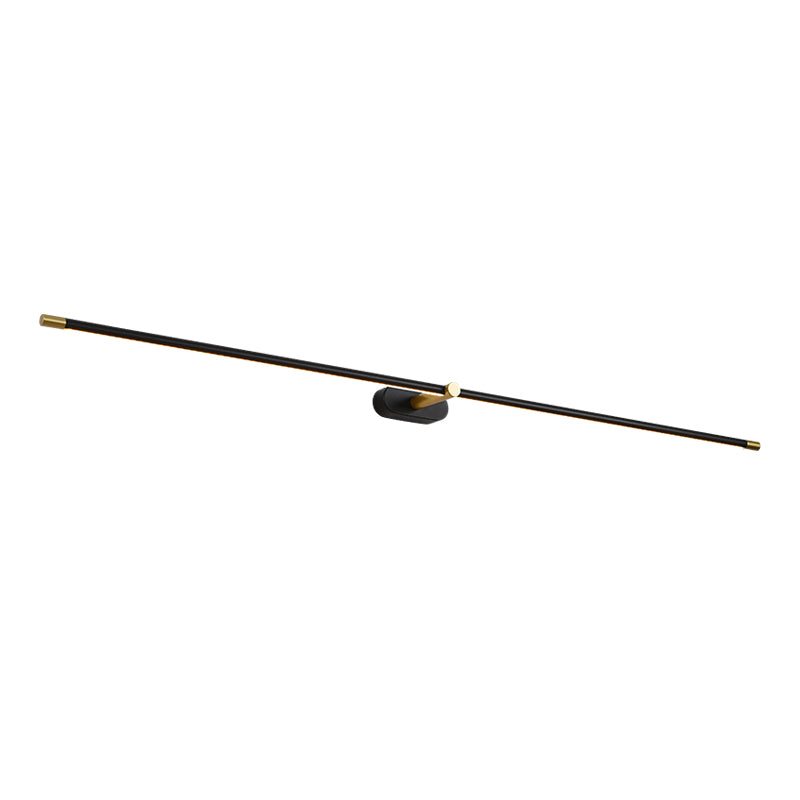 Luce da parete a specchio in metallo a forma lineare Luce moderna a specchio a 1 luci a parete montata