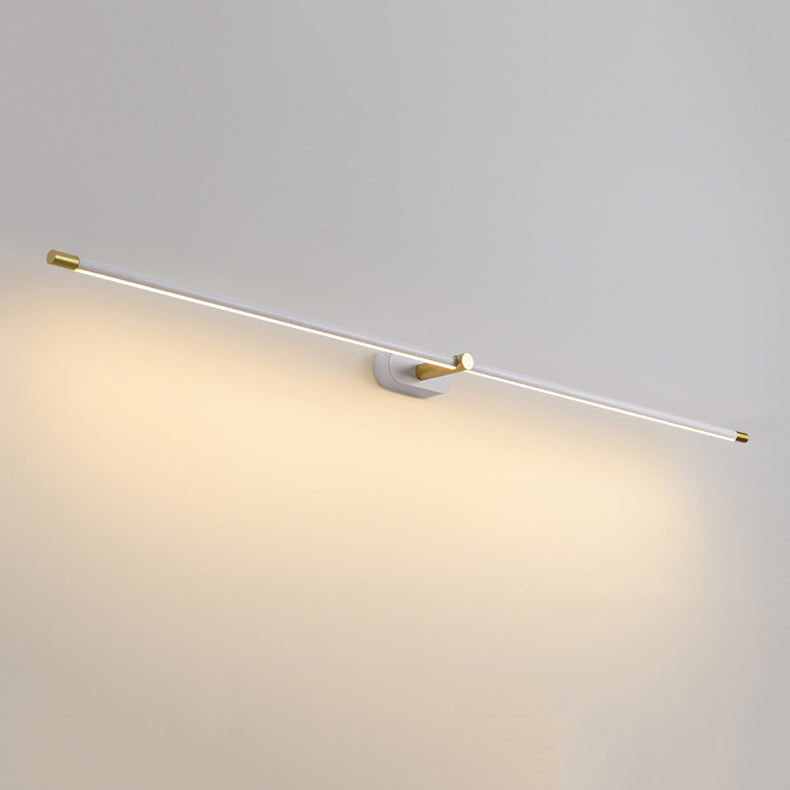 Luce da parete a specchio in metallo a forma lineare Luce moderna a specchio a 1 luci a parete montata