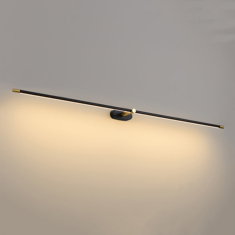 Luce da parete a specchio in metallo a forma lineare Luce moderna a specchio a 1 luci a parete montata