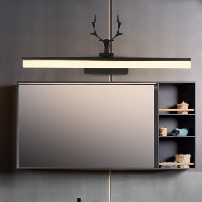 Linear Shape Metal Mirror Wall Light Modern 1-Light Mirror Wall Mounted Light