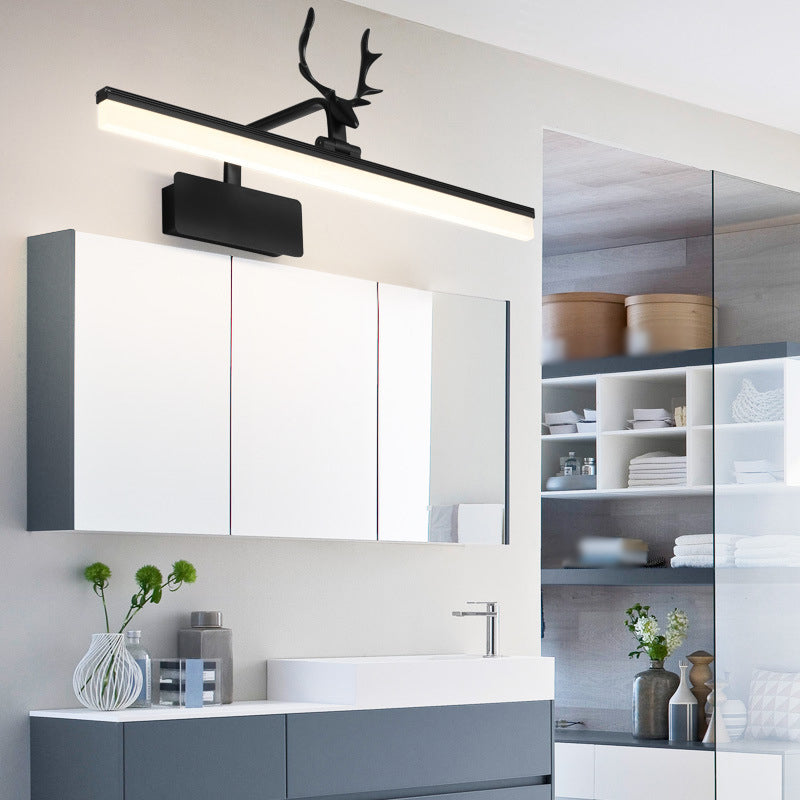 Linear Shape Metal Mirror Wall Light Modern 1-Light Mirror Wall Mounted Light